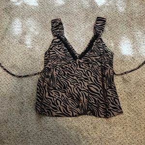 Zebra print top
